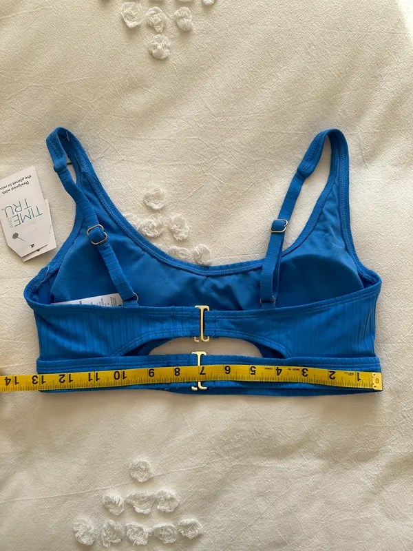 Time & Tru NWT Cage Back Bikini Top - Royal Blue - S - Image 8