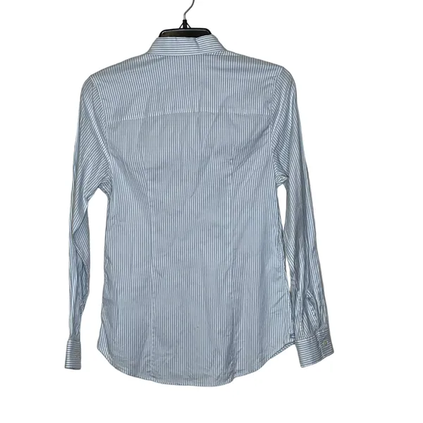 Southern Tide Shirt Size 4‎ Blue White Striped Cotton Stretch Blend Womens LS - Image 8