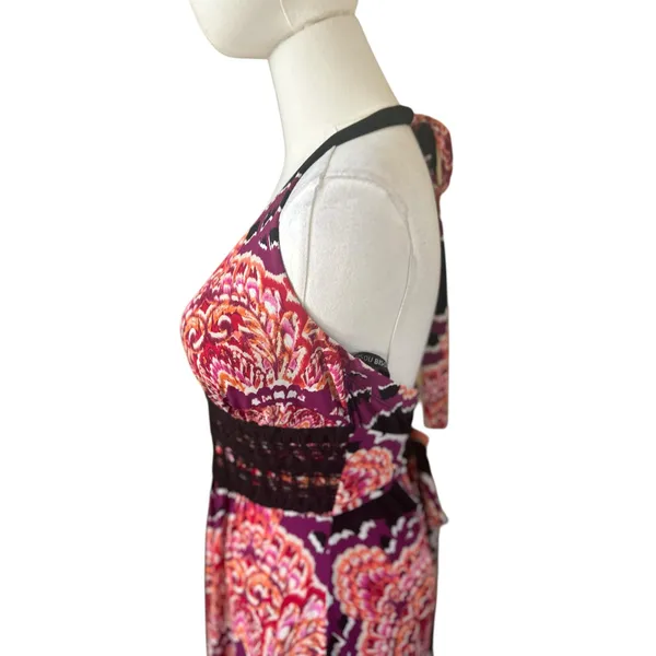 BISOU BISOU Baby Doll Boho Artsy Y2K Maxi Dress Crochet Halter 8 Michele Bonbot - Image 10