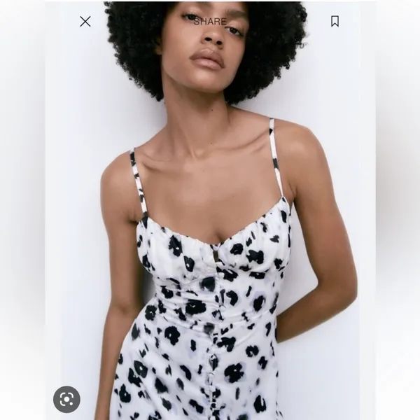 Zara Animal Print Midi Dress - Image 2