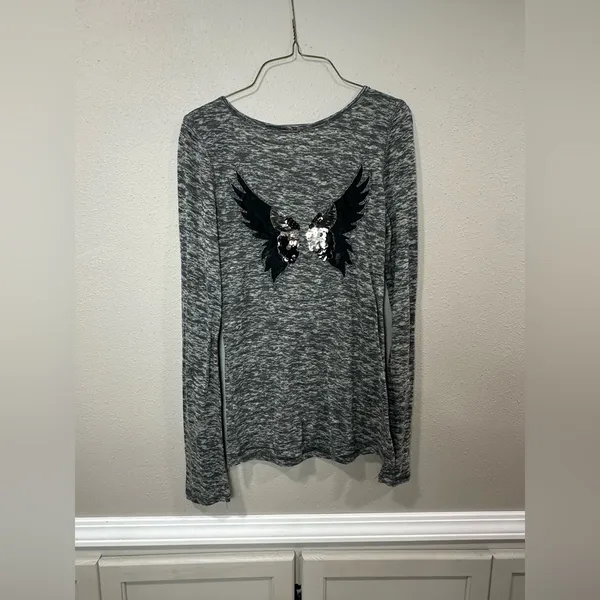 Miss Me Sequined Long Sleeve Size Large - Image 5