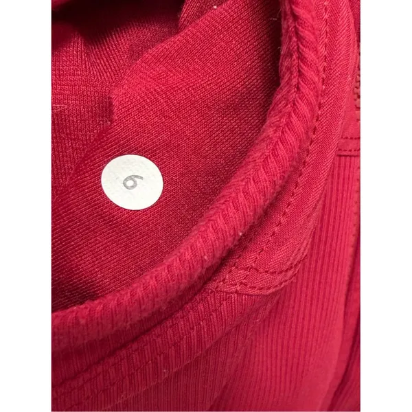 Lululemon In Flux Jacket Reversible Full Zipper Hooded in Cranberry Red Size 6 - Image 10