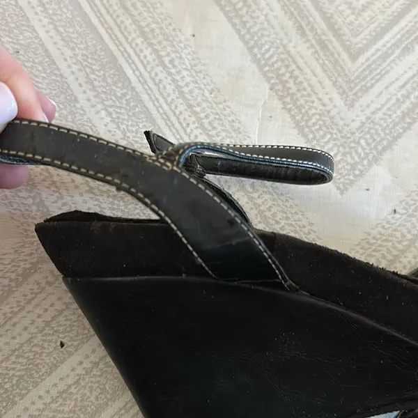 A2 Women’s Black Strappy Wedge Sandals - Size 10 - Image 6