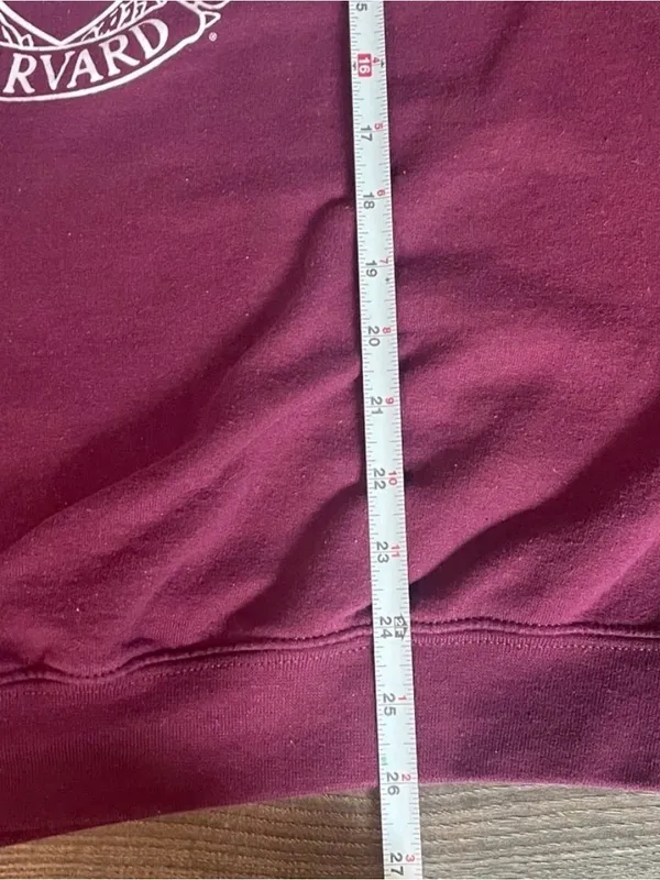 IvySport Harvard Maroon & White Crewneck Sweatshirt, Size Medium - Image 5