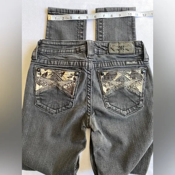 Miss Me Skinny Jeans Style no: MY736253 Color: BLK 01‎ Inseam 30 - Image 11