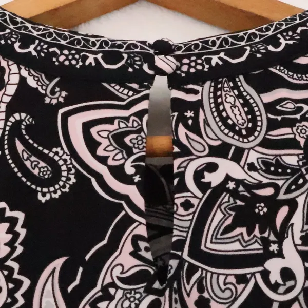 INC Paisley Sleeveless Maxi Dress Womens‎ Size M Black Pink Boho Vacation Resort - Image 6