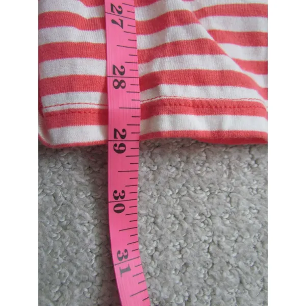 NWT Express Strapless Dress Medium Coral Striped‎ Ruched Summer Sun Dress - Image 4