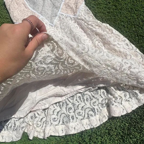 Anthropologie Dainty Strapless Lace Mini Dress Kimchi Blue - Image 5