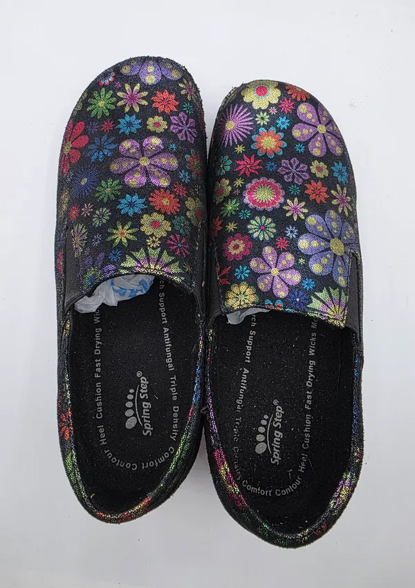 Spring Step Womens Flower Slip On Shoe Clog Mule Size 9.5 Healthcare Nurse Work - Image 11