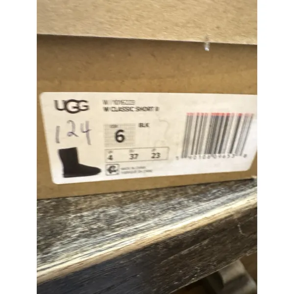Ugg Classic Short Ii Boot Black Sheepskin Wool Suede Women Us 6 /Uk 4.5 /Eur 37 - Image 8