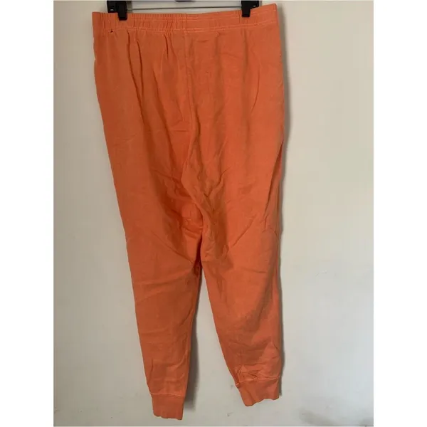 Nike Women’s Cotton Acid Wash Orange Fleece Lightweight Joggers L Athleisure - Image 5