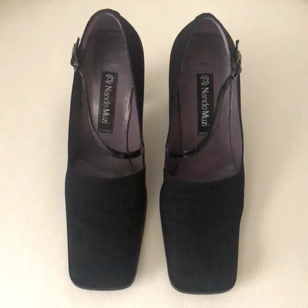 🔥 Square Toe Pump w/Strap Black Size 7 - Image 7