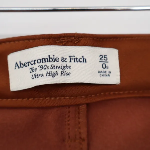 Abercrombie & Fitch The 90s Straight Ultra High Rise Vegan Leather Pants 0s - Image 3