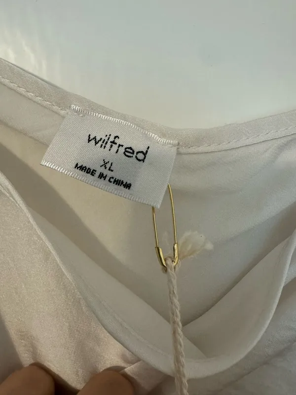 NWT Aritzia | Wilfred | Only Slip Midi Dress in Light Birch Size XL - Image 11