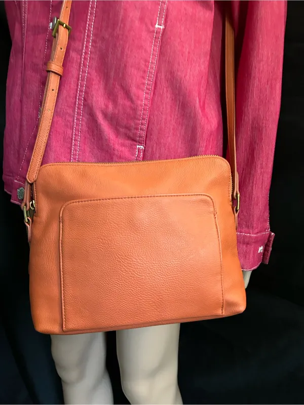 Universal Thread Women's Compact Orange Crossbody Shoulder Bag Purse - Image 3