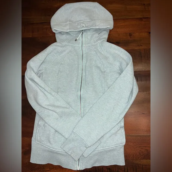 Lululemon Scuba Hoodie Light Cotton Fleece Dawn Blue Heathered Dawn Blue Size 6 - Image 3
