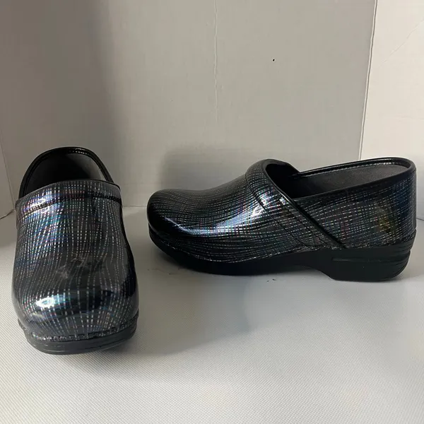 Dansko Professional Womens Clogs Shoes Sz 42 US 11 Black Plaid Comfort Nurse - Image 12