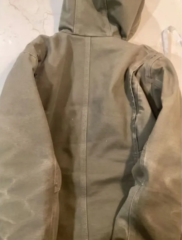 Carhartt Womens Sierra Jacket Sz M Sherpa Lining Olive Moss Vintage - Image 11