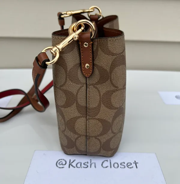 Coach Mini Town Bucket Bag In Signature Canvas -Rainbow - Image 5
