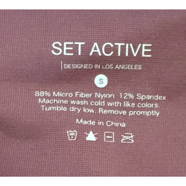 Set Active Mis rise Compression Athleisure Workout Leggings Purple Size Small - Image 7