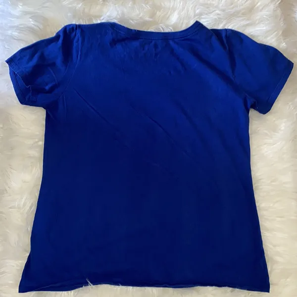 Nike Royal Blue Athletic Cut Short Sleeve Top - Image 5