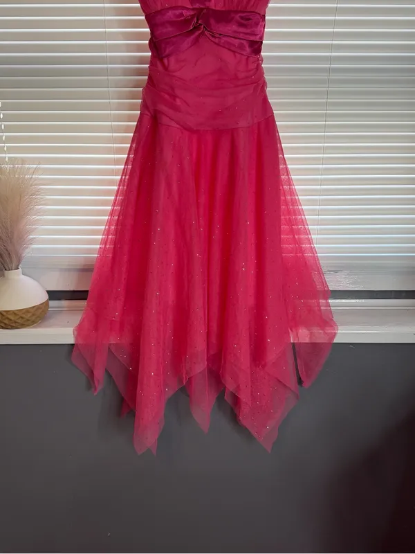 Hot Pink Tulle Coquette Dress | Fairycore Princess Prom Dress XS/S Petite - Image 4