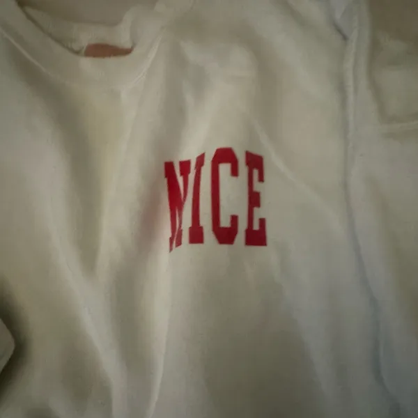 SHOW ME YOUR MUMU Women's Cream Crewneck Sweater with Red Lettering - Image 5