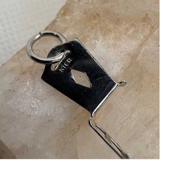 Vintage Sterling Silver Rocking Chair Charm Miniature 3D Furniture Pendant 0.66g - Image 5