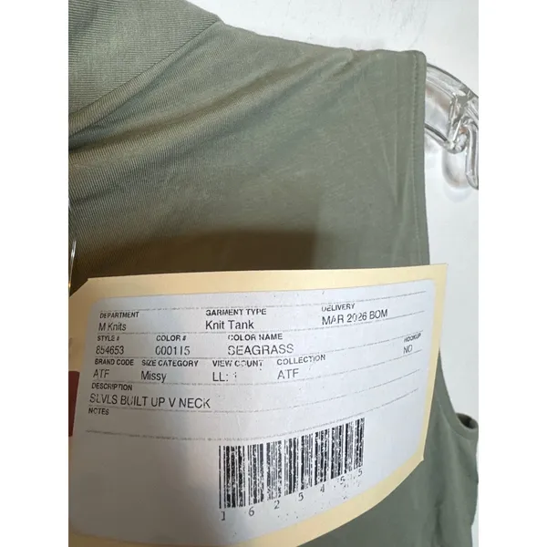 Brand New Ann Taylor Sample Women's Size Small Seamoss Green V Neck Tank Top - Image 6