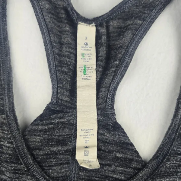 Lululemon Essential Gray Space Dye Tank‎ Top Size 2 - Image 6