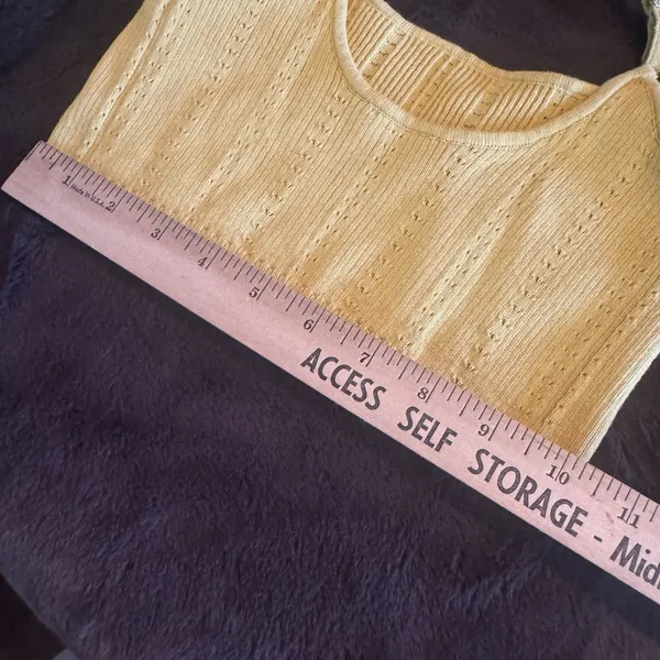 Free People Intimately Butter Yellow Brami Cami bralette crop tank‎ XS soft knit - Image 6