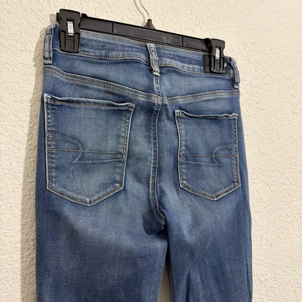 American Eagle Next Level Stretch Hi-Rise Jegging Jeans Size 8 Short Distressed - Image 8