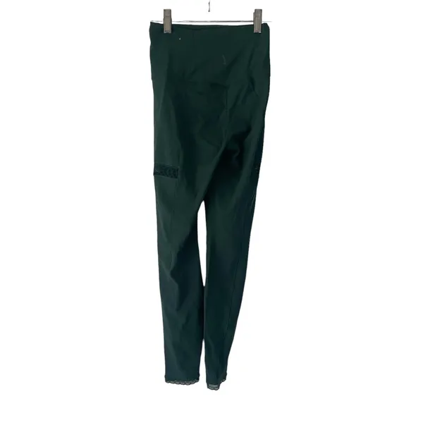 Nike Women's Size XS Green Yoga Lace Trim High Waisted Crop Leggings‎ - Image 4