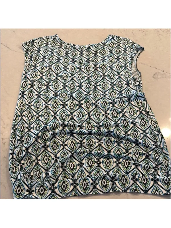 Ann Taylor Green and Blue Patterned Top Medium - Image 8