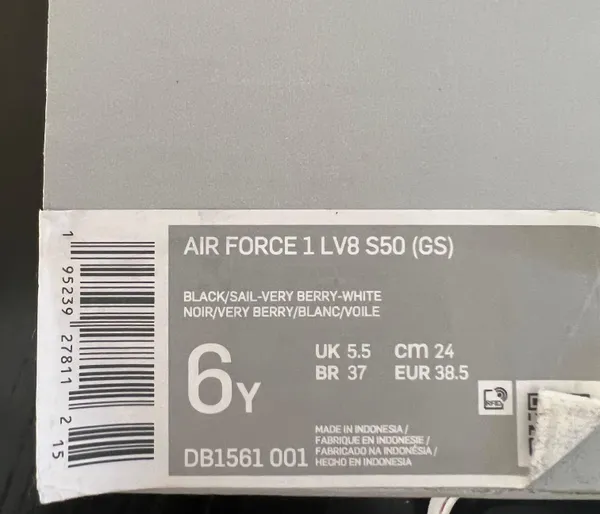 Nike New Air Force 1 LV8 S50 GS Very Berry - Image 9