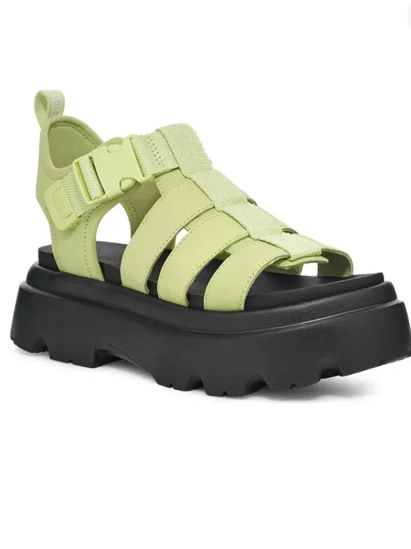 UGG Lime Green Platform Fisherman Sandals - Image 5