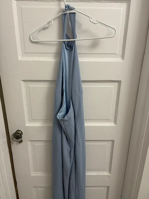parthea Baby Blue Halter Formal Dress - Image 5