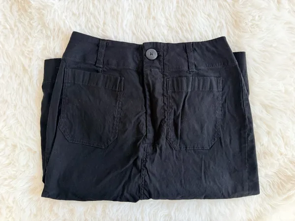 Maeve by Anthropologie Black Patch Pocket Utility Midi Skirt Size XS - Image 4