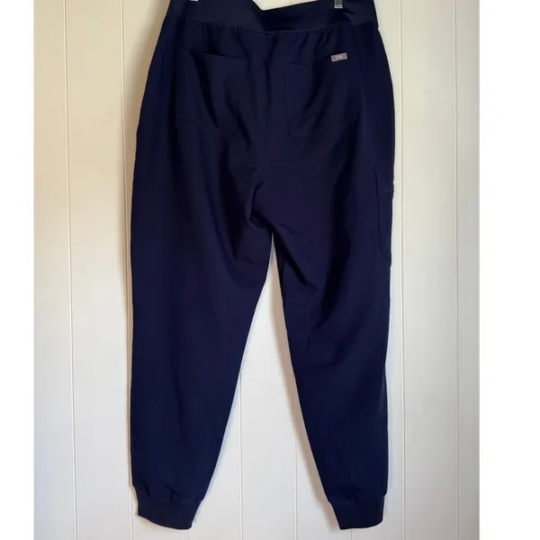 FIGS XL Technical Collection Jogger Scrub Pants Drawstring Navy Athletic Fit - Image 3