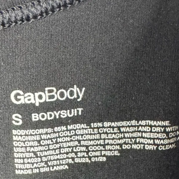 GapBody Black Fitted Bodysuit Jumpsuit S‎ - Image 5