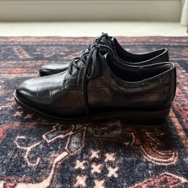 Clark’s Ria Derby In Black Loafers Leather Oxford Lace‎ Up - Image 5