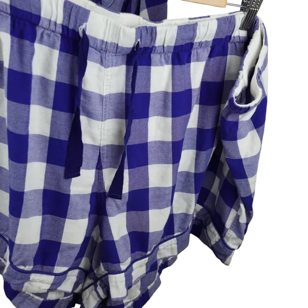 J.Crew 3X Blue &‎ White Gingham Modal Pajama Set - Image 3