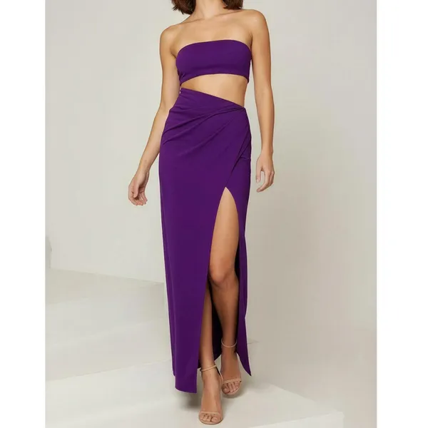 LOVERS + FRIENDS Montrose Strapless Cut-Out Maxi Dress, Purple, Large - Image 2