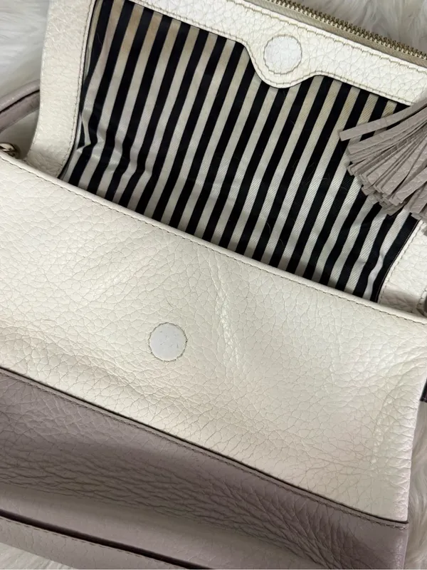 Kate Spade Southport Avenue Maria Crossbody Leather Bag Ivory Taupe - Image 14
