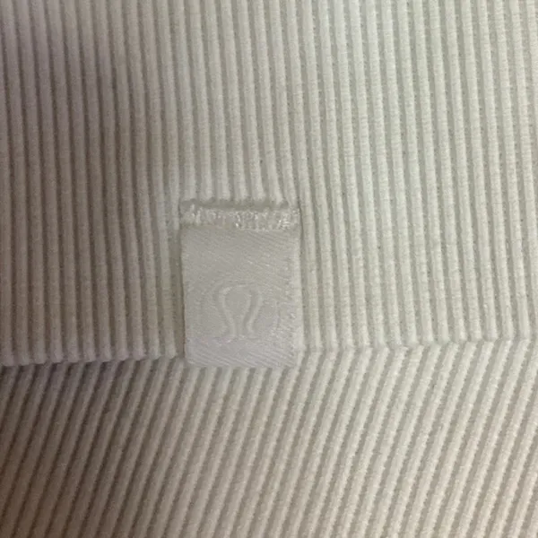 Lululemon White Striped Racerback Athletic Yoga Crop Tank Top Sports Bra Size S - Image 4