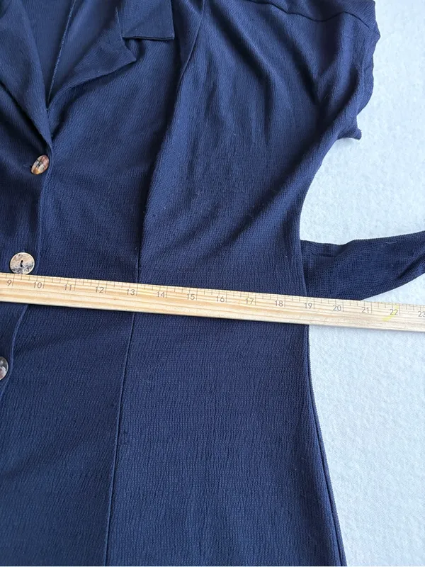 Perceptions Navy Button-Front Maxi Dress - Image 7