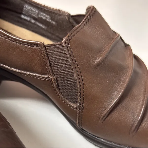 Earth Origins Roxanne Brown Leather Clogs Size 8.5M - Image 10