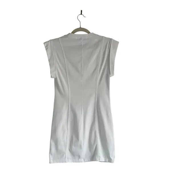 NONchalant Becca mini Dress White Siz eSmall Minimalist cotton cap sleeve - Image 4