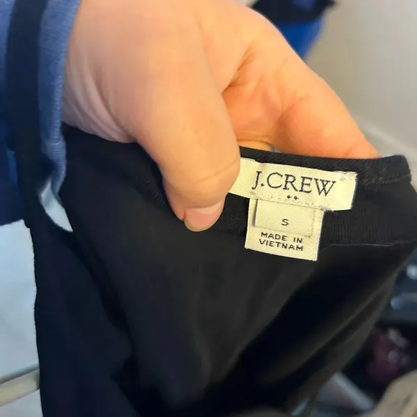 J.CREW BLACK RUFFLE PEPLUM CAMI - Image 3