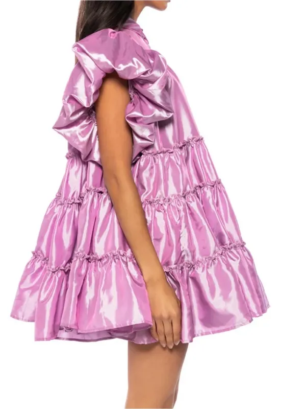 Klesis Babydoll Puff Sleeve Mini Dress‎ Whimsigoth Avant Garde Maximalist Sz S - Image 8